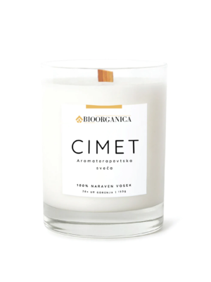 Aromaterapevtska sveca cimet leseni stenj