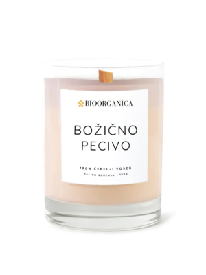 Sveca iz cebeljega voska bozicno pecivo leseni stenj