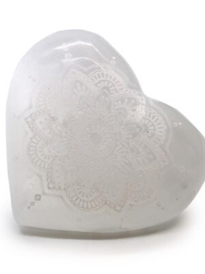 Selenit kristal z gravuro mandala 8cm 2