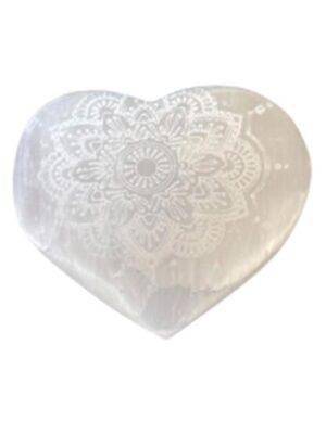 Selenit kristal z gravuro mandala 8cm